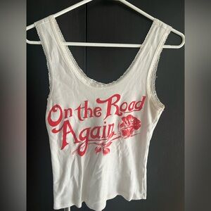 Free people 
White 'On the Road Again' Tank Top